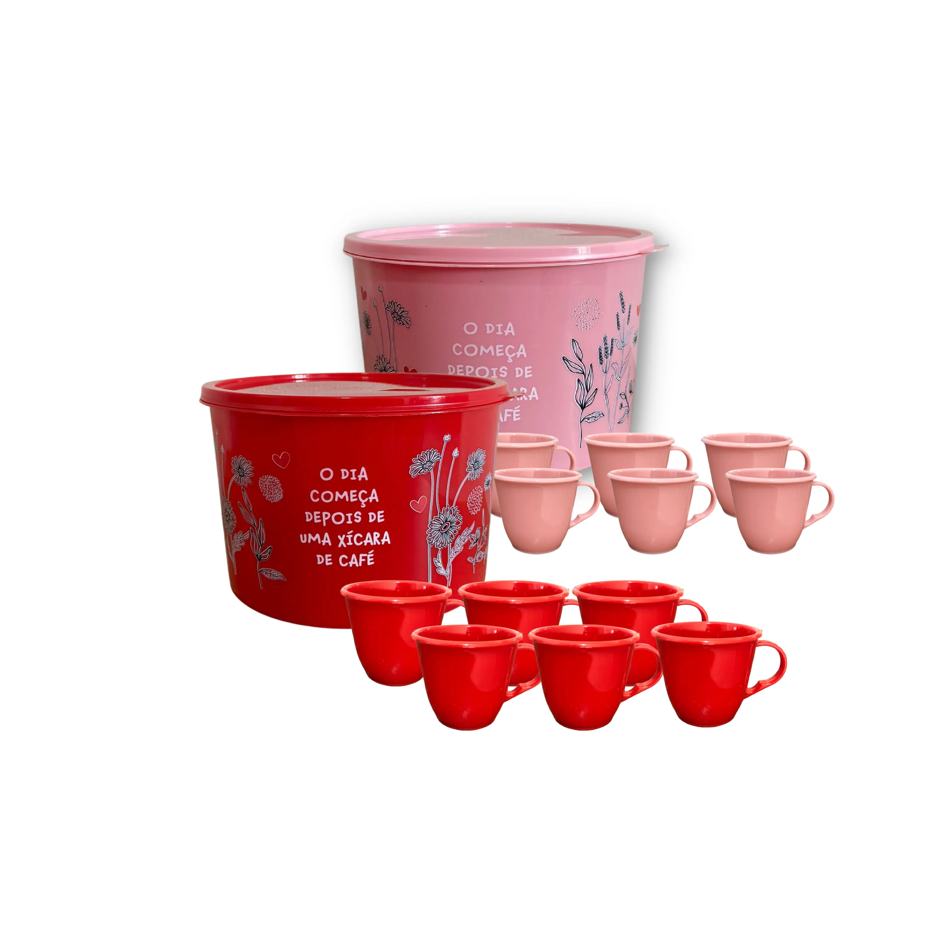 POTE MULTIUSO 2 L C/ 6 XÍCARAS ACRÍLICO 85ML