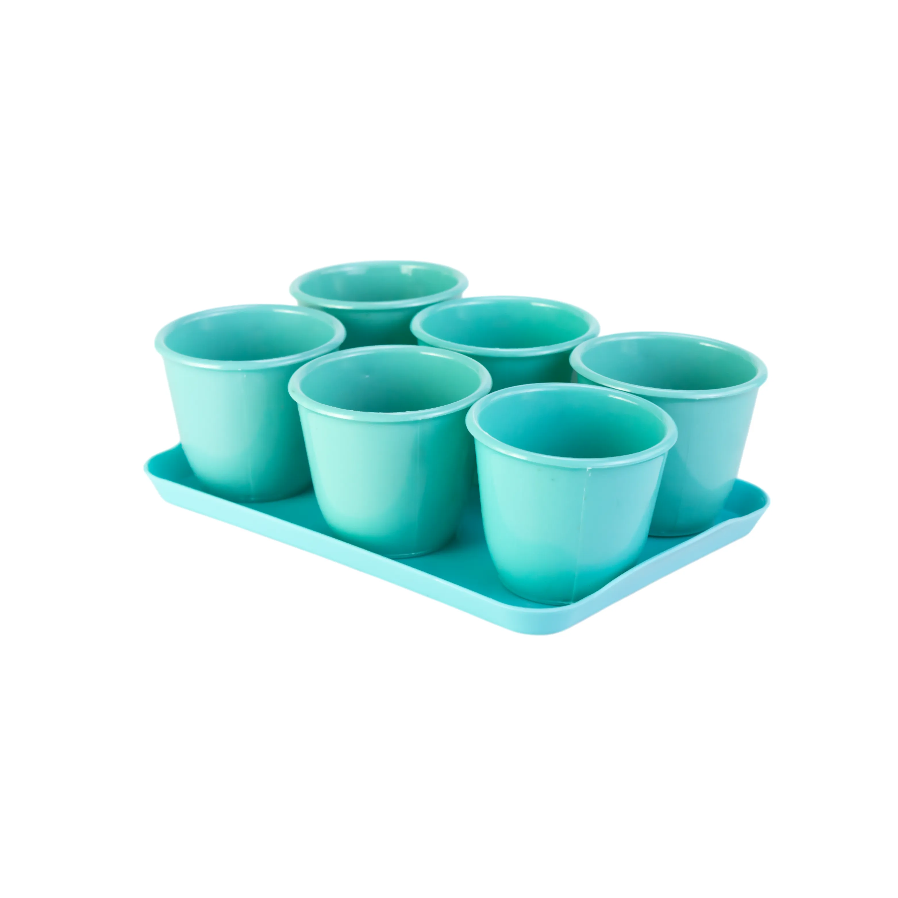 CONJUNTO 6 XÍCARAS CHÁ170ML - BANDEJA ACRÍLICO