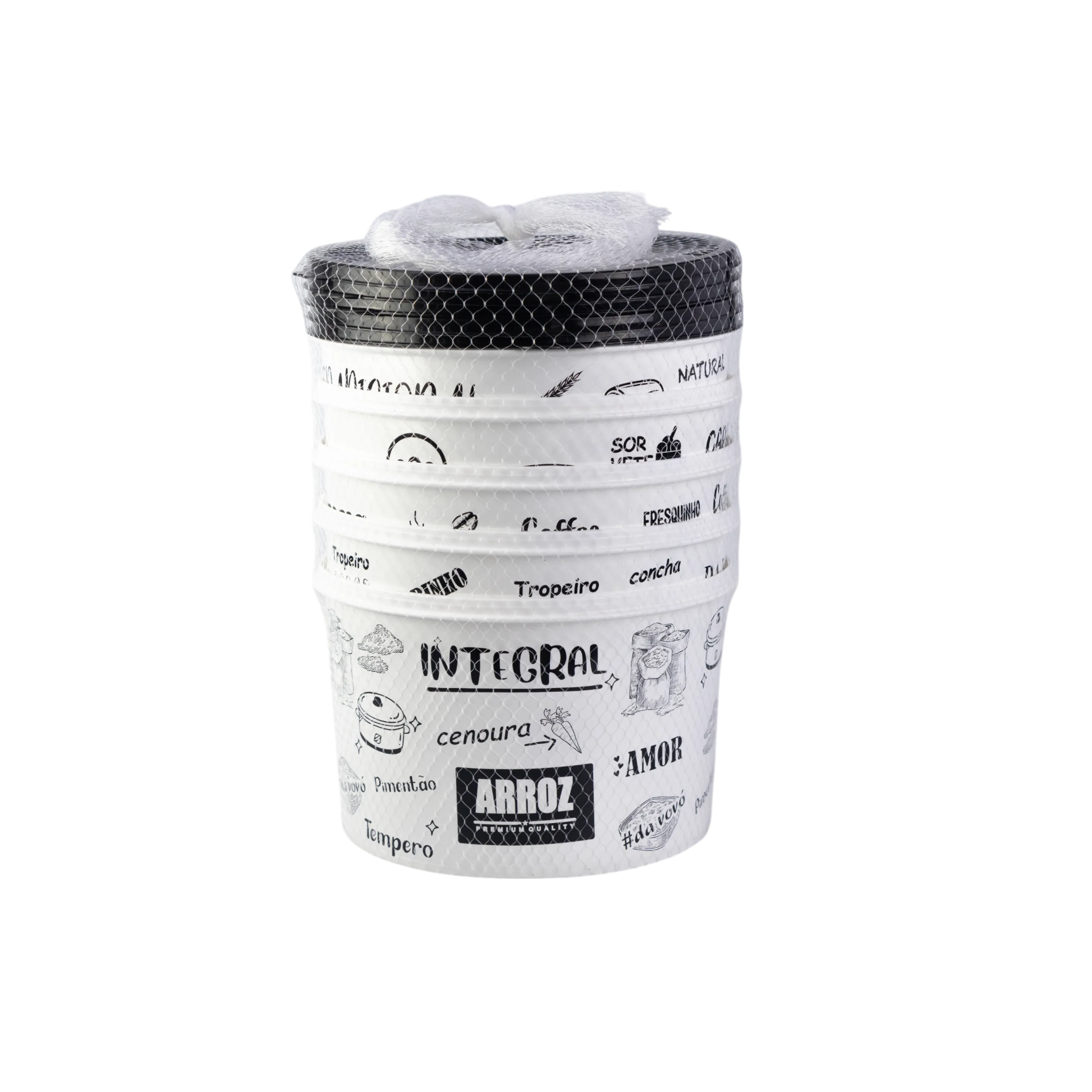 CONJUNTO 5 PEÇAS MULTI USO BLACK 2 LITROS