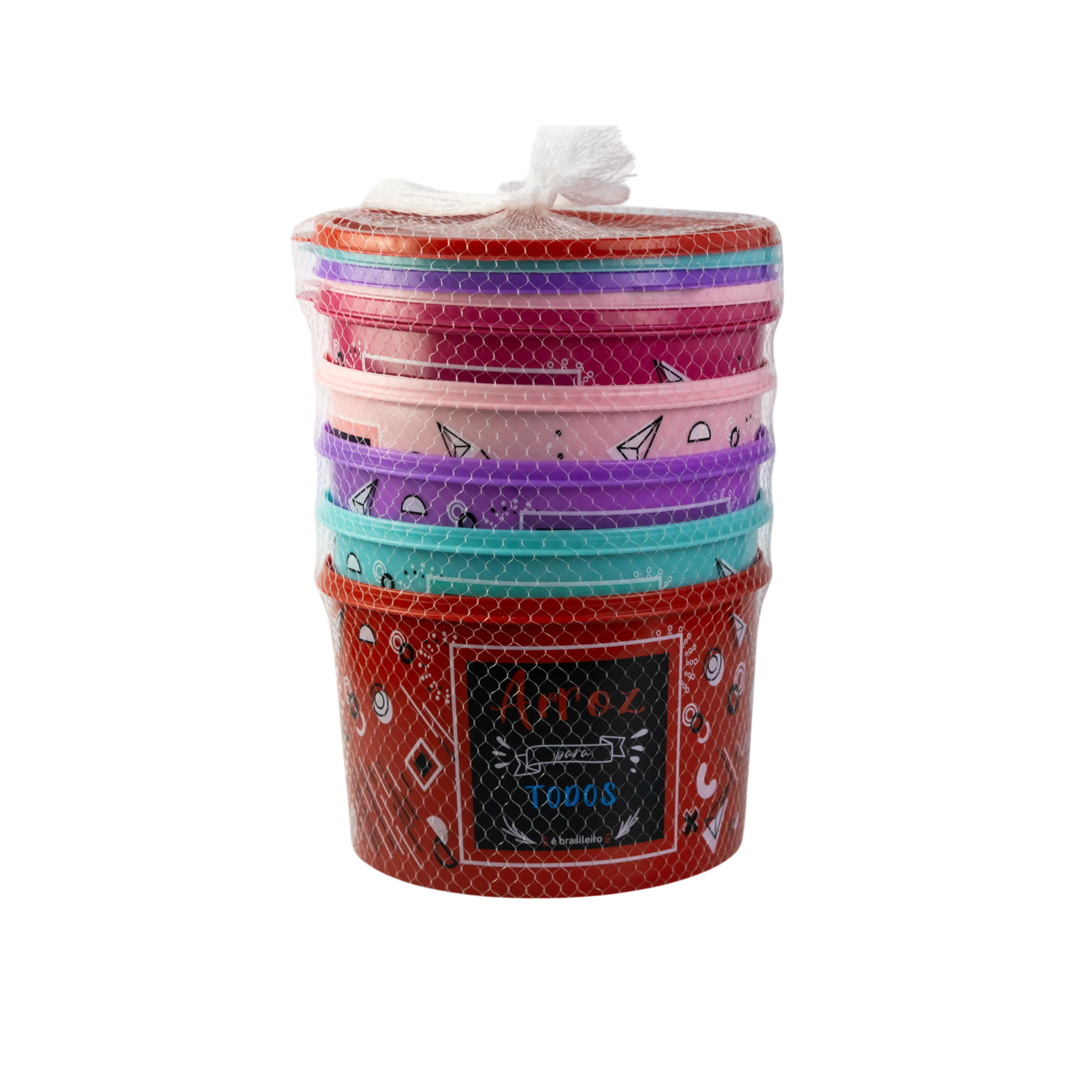 CONJUNTO 5 PEÇAS MULTI USO COLORIDOS LINHA COLORS 2 LITROS