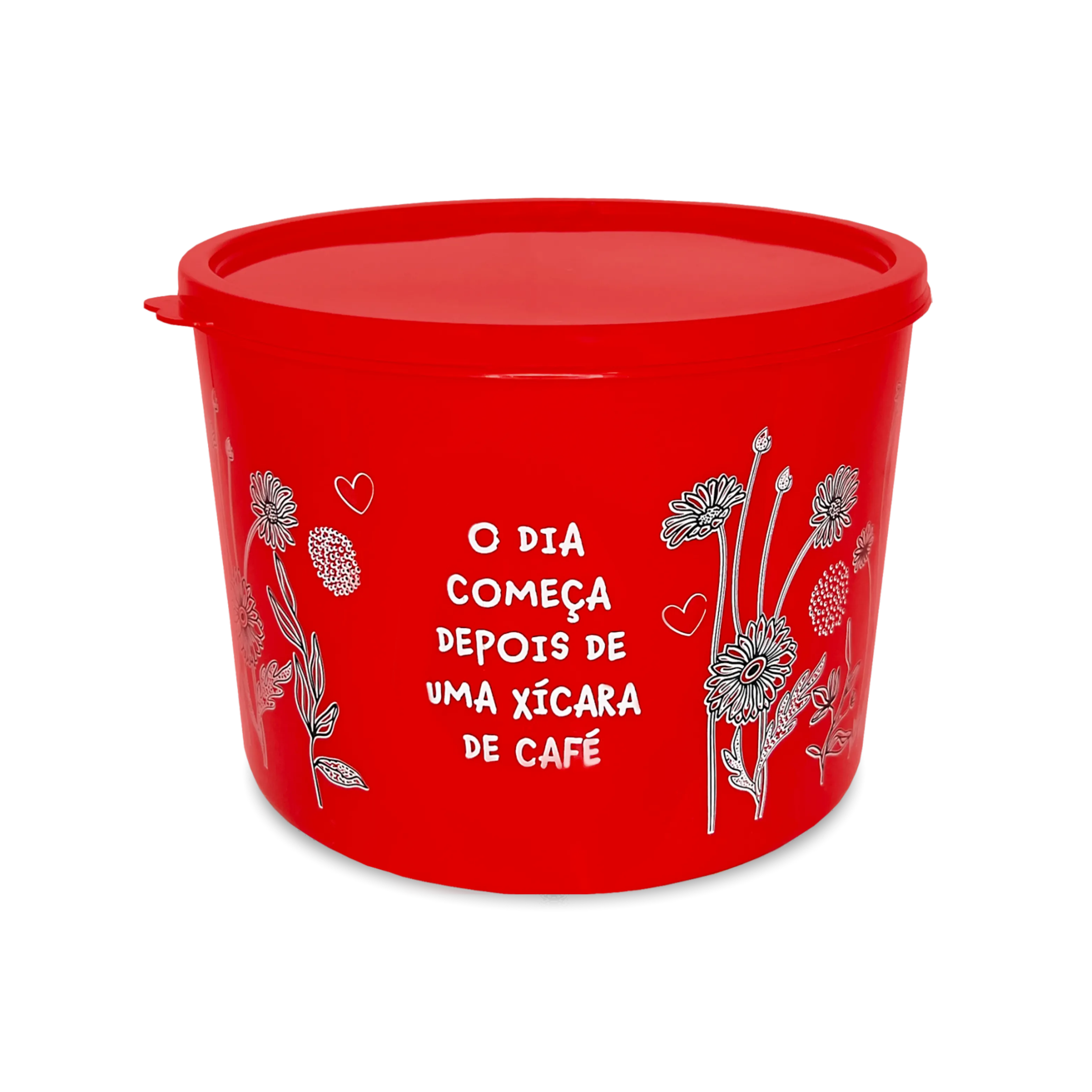 POTE MULTIUSO COLORIDO FRASES 2L - VERMELHA