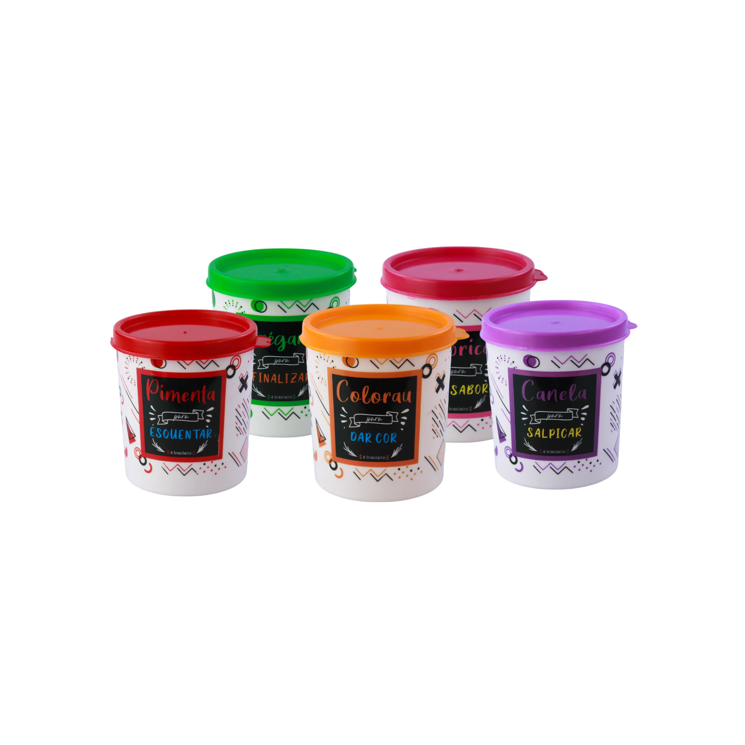 CONJUNTO 5 POTES MULTI USO 200 ML - COLORS