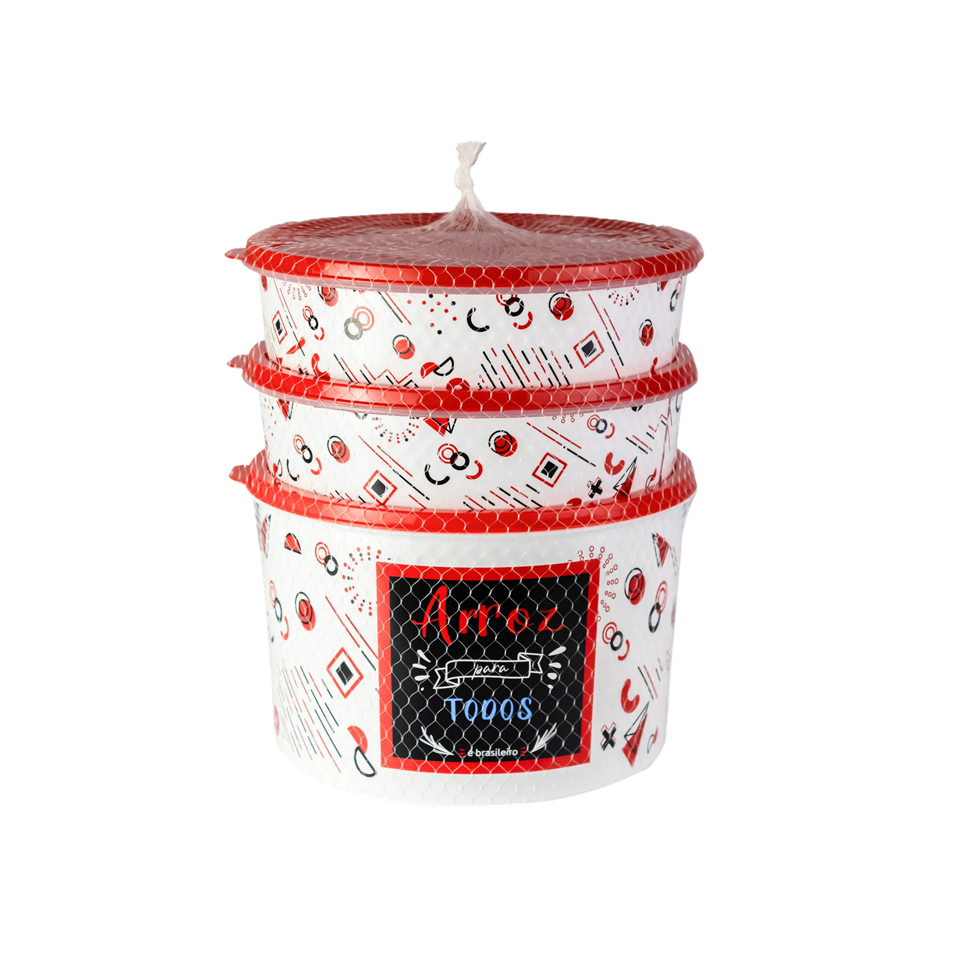 CONJUNTO MULTIUSO POTES 2L DECORADO COM 2 POTES 870ML DECORADO