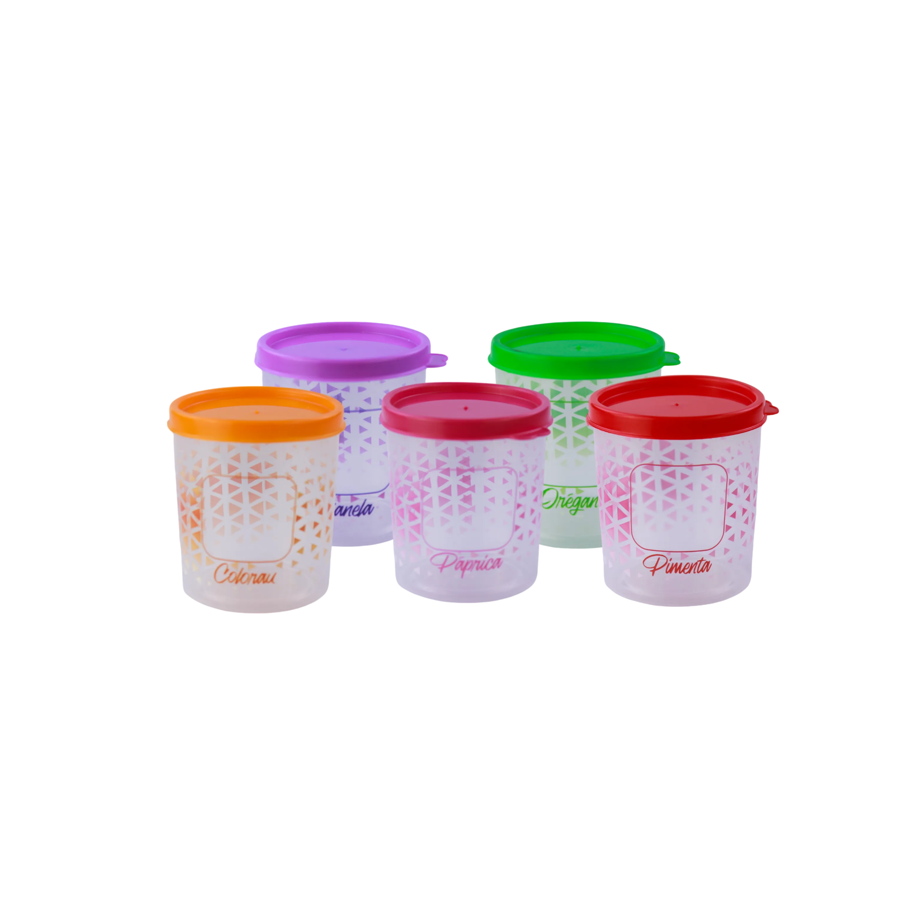 CONJUNTO 5 POTES MULTIUSO 200ML DEGRADÊ
