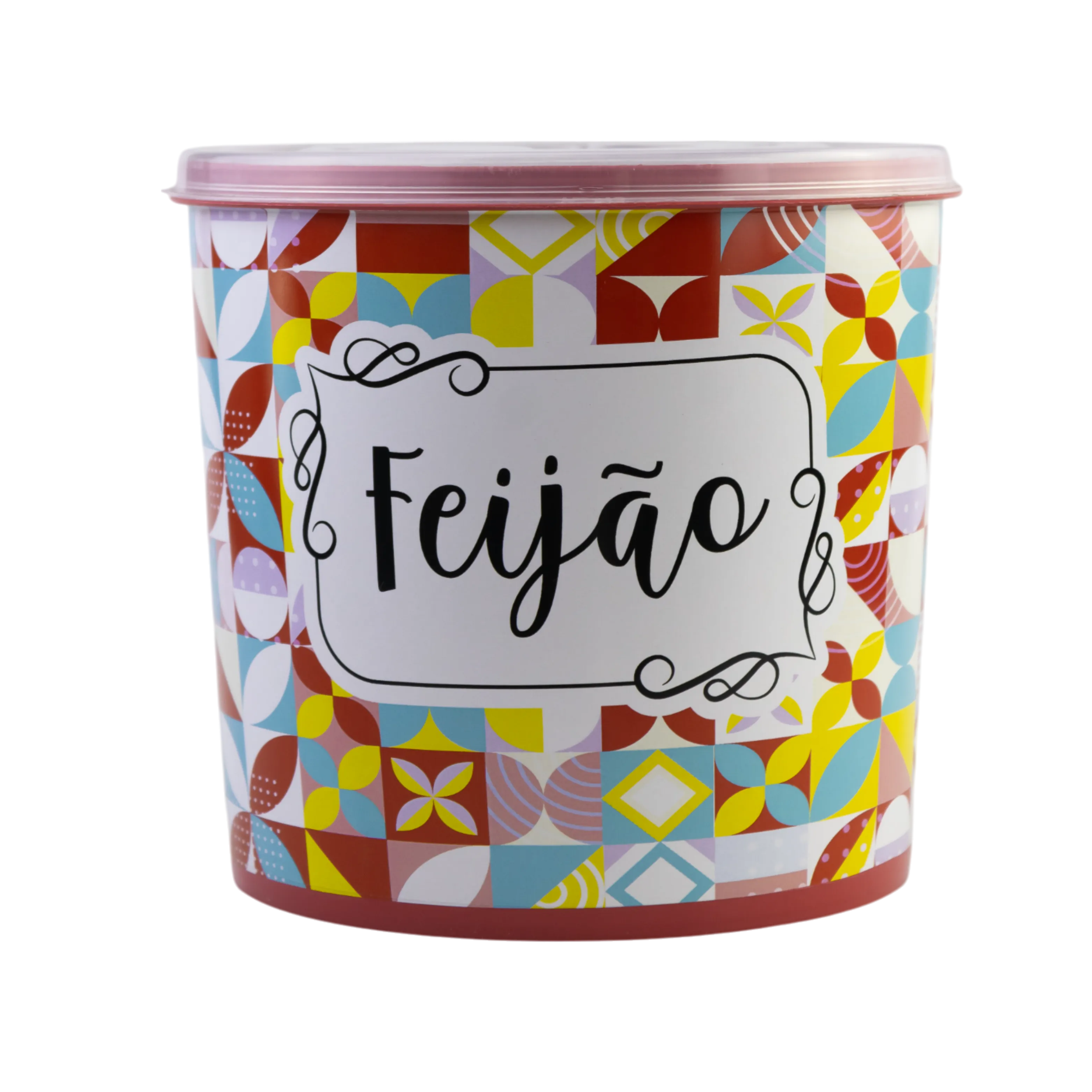 POTE 2L DECORADO MOSAICO - FEIJÃO