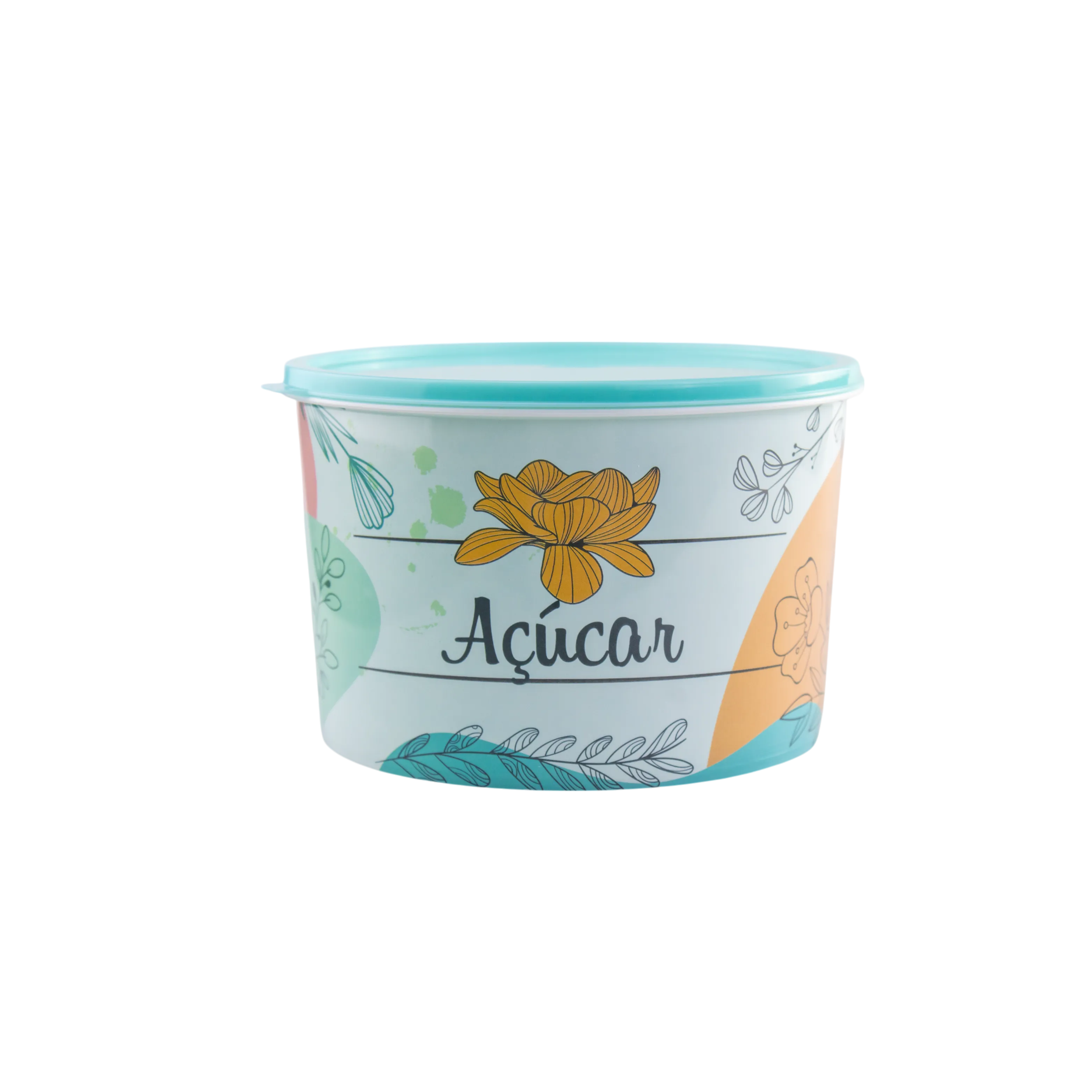 POTE 2L DECORADO FLOR DE LOTUS - AÇÚCAR