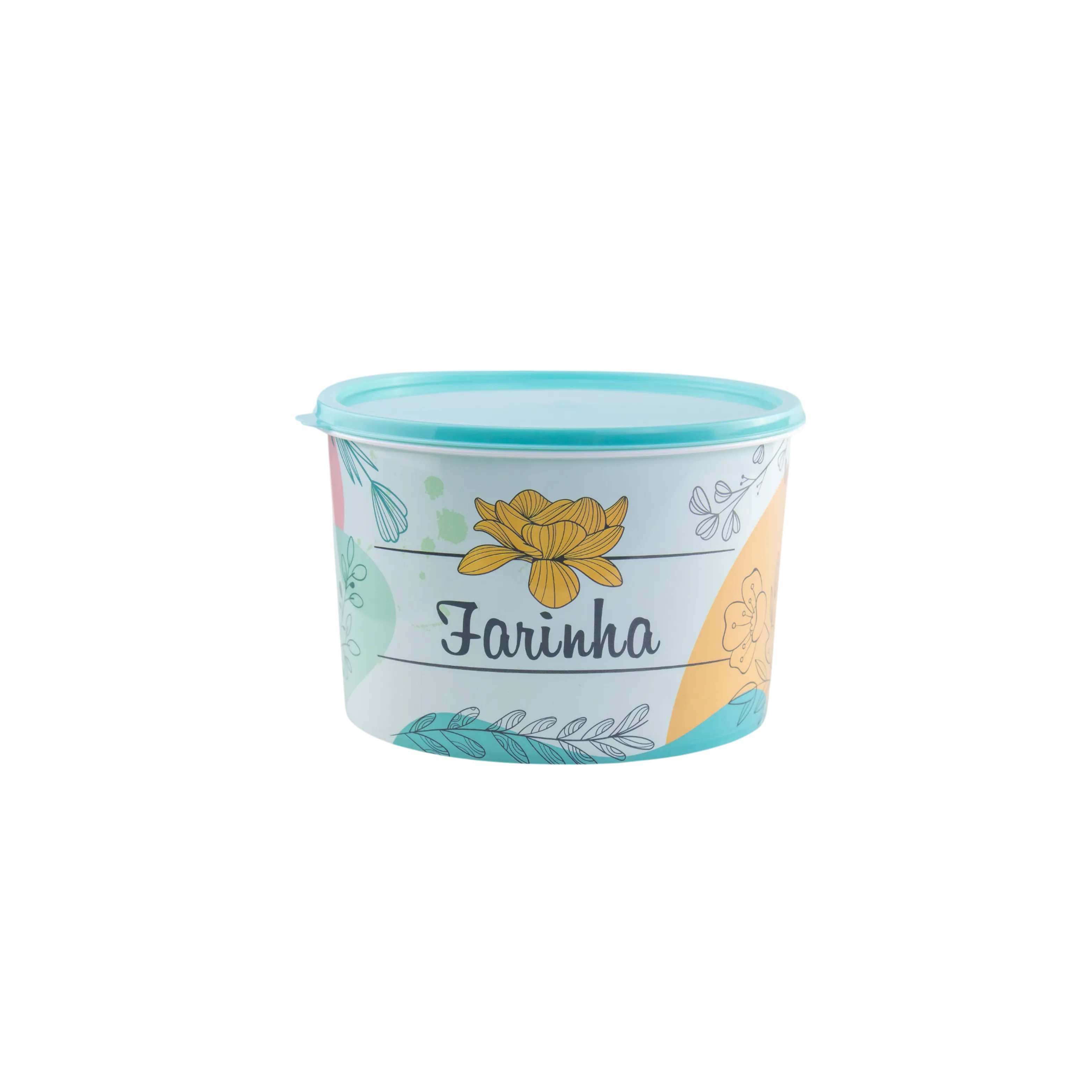 POTE 2L DECORADO FLOR DE LOTUS - FARINHA
