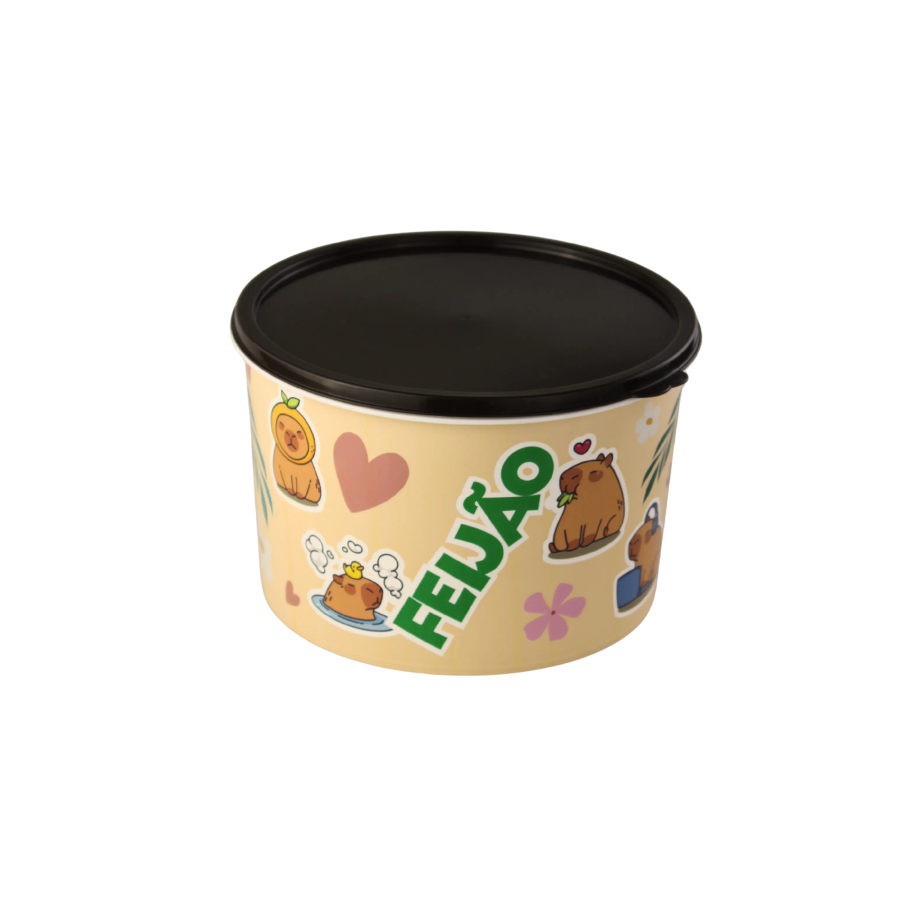 POTE 2L DECORADO CAPIVARA - FEIJÃO