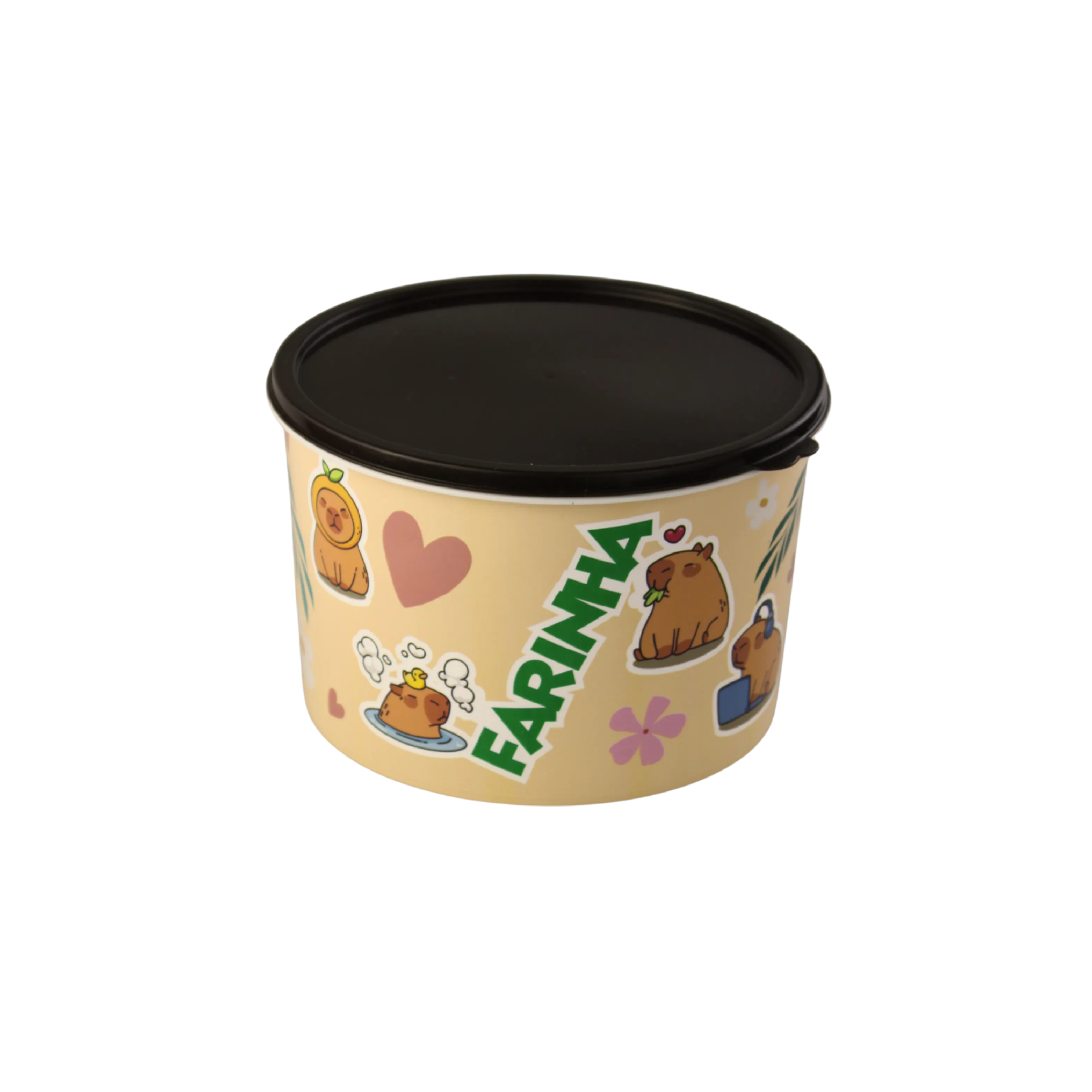POTE 2L DECORADO CAPIVARA - FARINHA