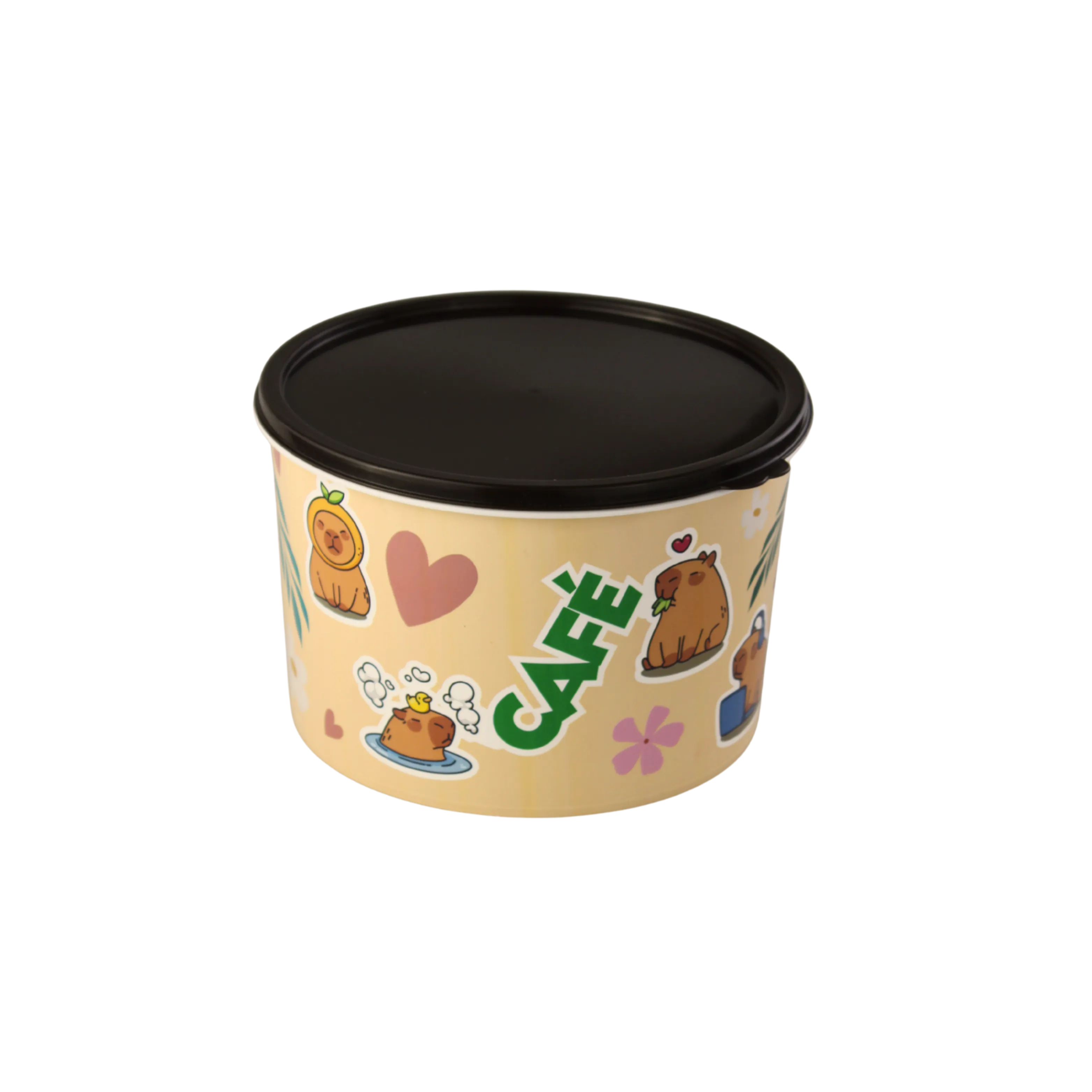 POTE 2L DECORADO CAPIVARA - CAFÉ