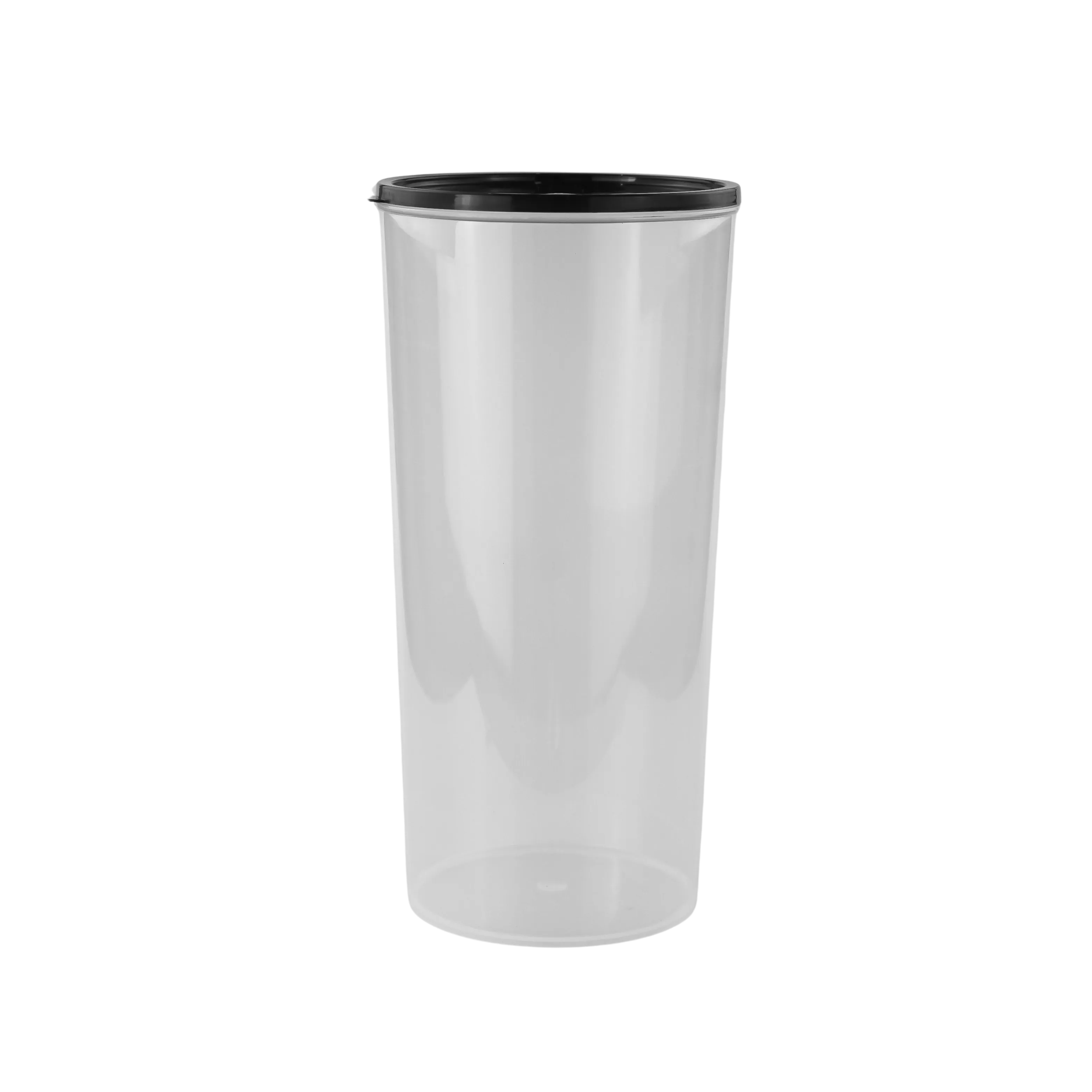 POTE DE PLÁSTICO REDONDO MULTIUSO 2,5 L - TRANSPARENTE TAMPA COLOR