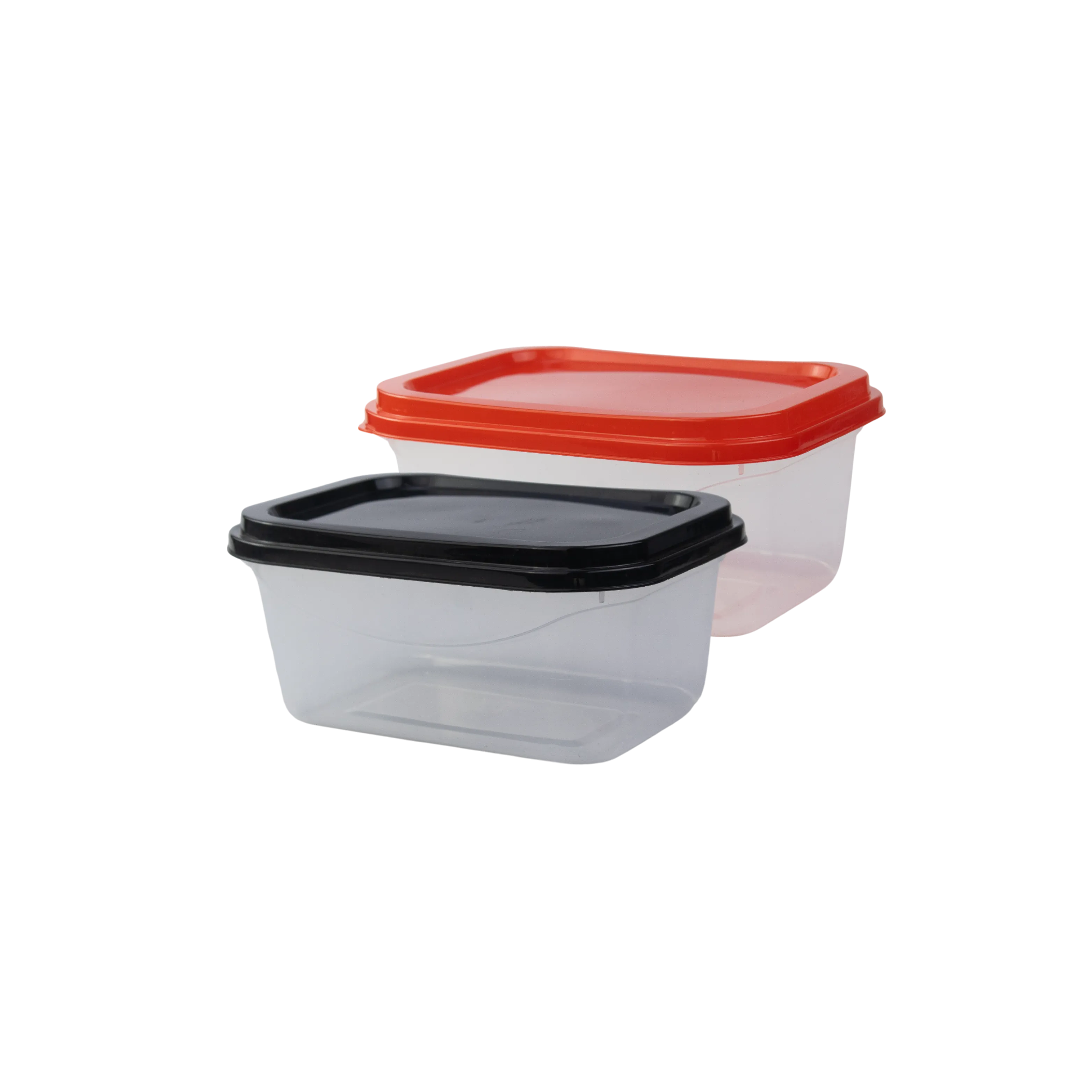 POTE RETANGULAR TRANSPARENTE COM TAMPA COLOR  - 1200 ML