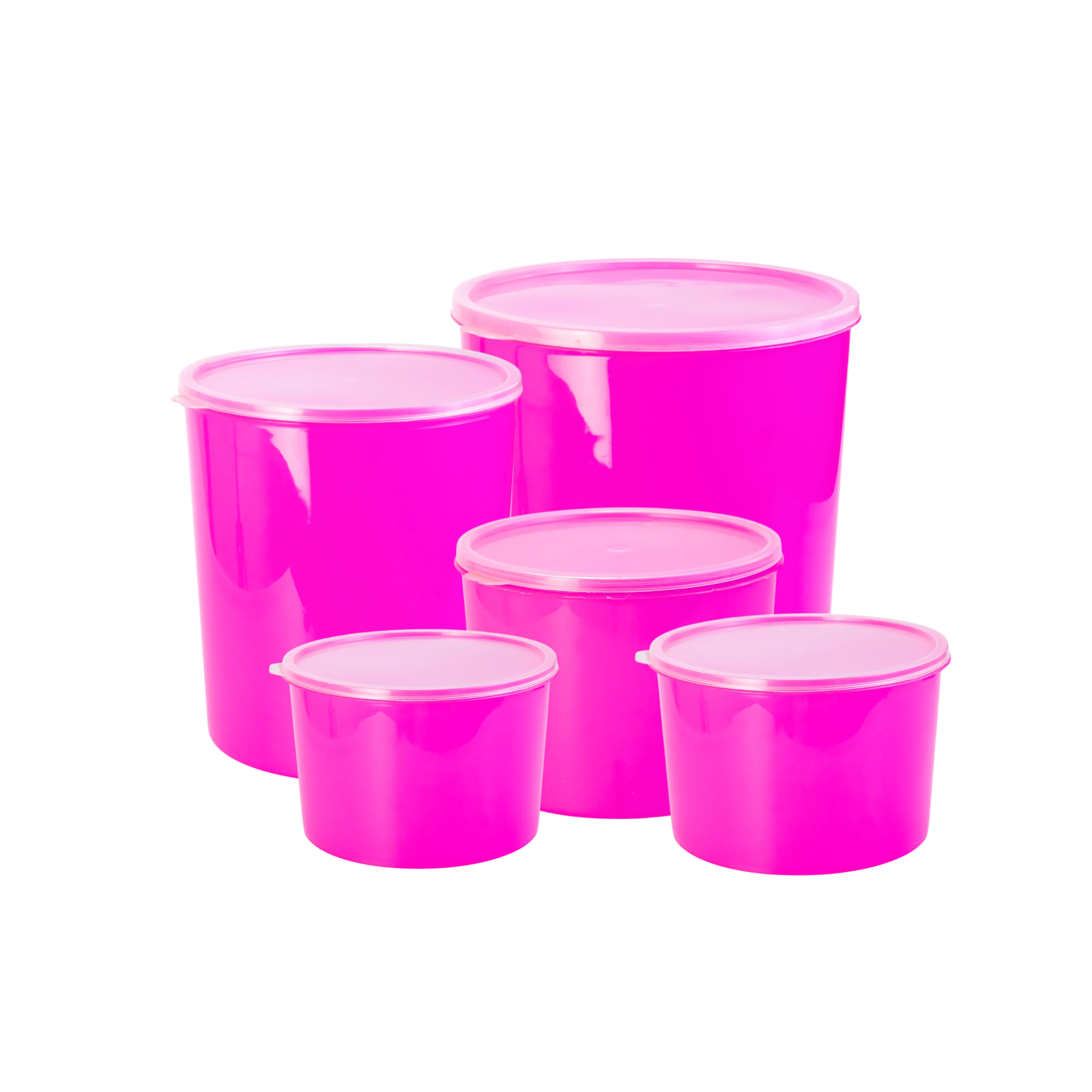 CONJUNTO MULTIUSO 5 PEÇAS 6L, 4L, 2L, 1L, 500ML - NEON